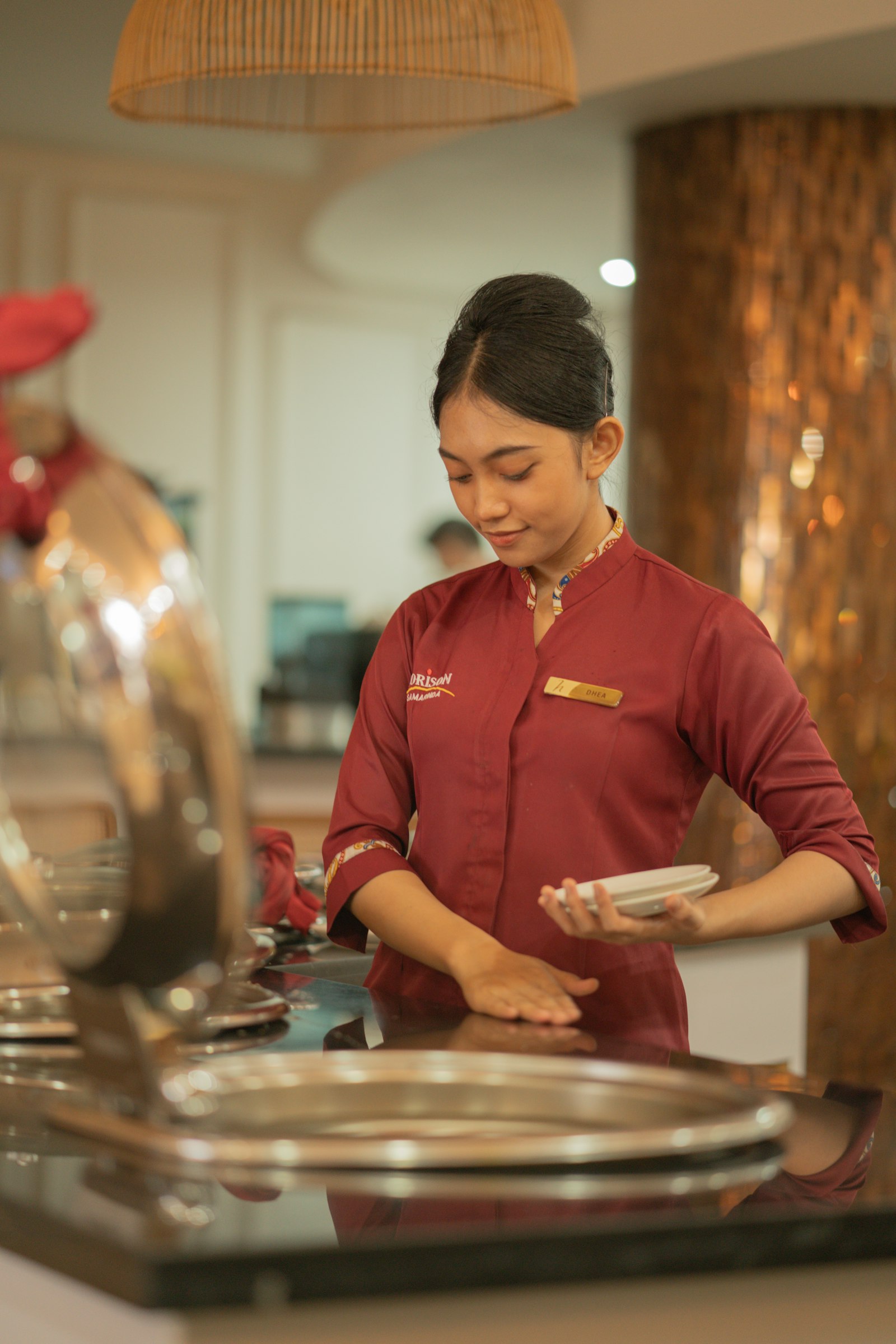 Hotel staff member in uniform